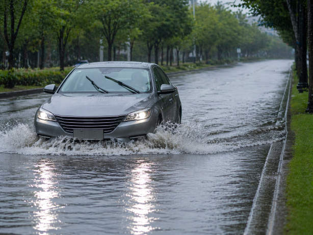 积水路段能不能冲过去，这个判断很关键